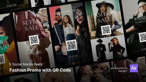 Social Media Reels – Fashion Promo with QR Code After Effects Template