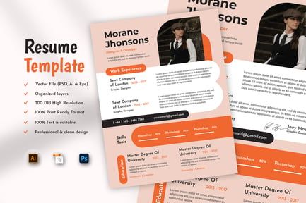 Orrely Creative Resume & CV Template