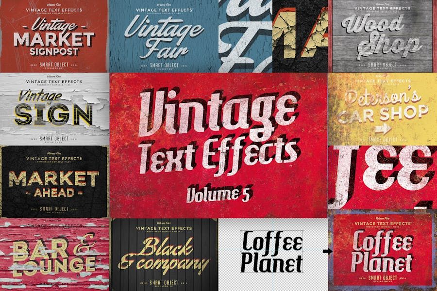 Vintage Text Effects Vol.5