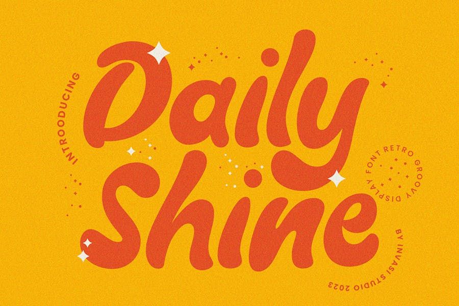 Daily Shine – Groovy Retro Font