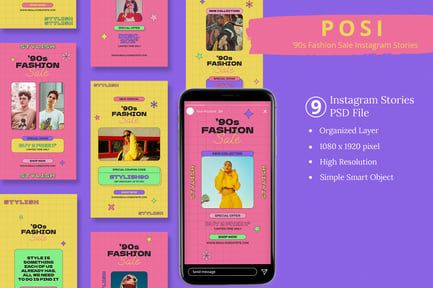 Posi – 90s Fashion Sale Instagram Stories