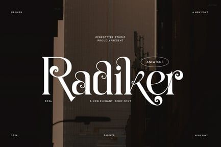 Radiker Elegant Ligature Serif Font Typeface