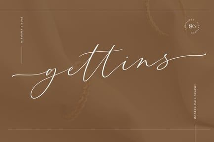 Gettins – Wedding font