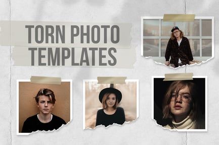 Torn Photo Templates