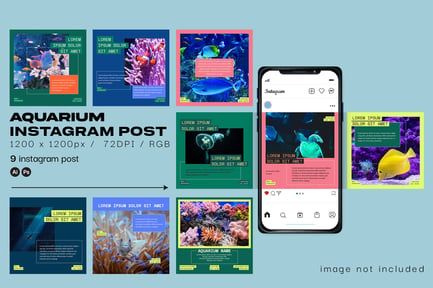 Aquarium Social Media Post Templates