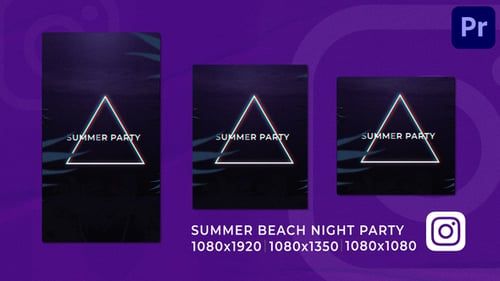 Tropical Summer Beach Night Party Instagram Reel