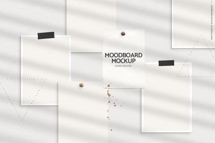 Moodboard mockup scene creator