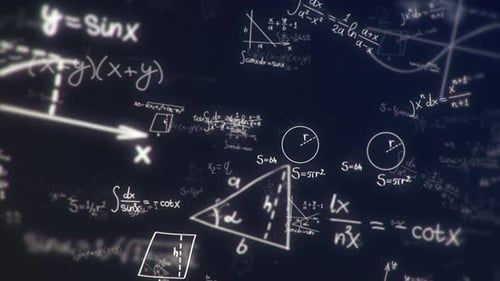 Math Formulas Background, Math Footage, Numbers