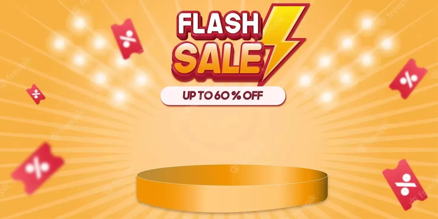 Flash sale mockup vector