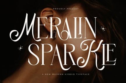 Meralin Sparkle New Modern Serif Font