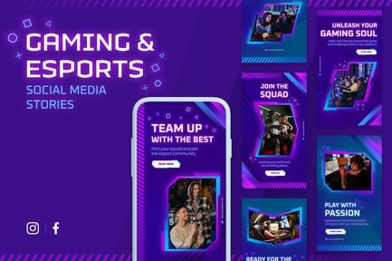 Gaming and Esports Story Templates