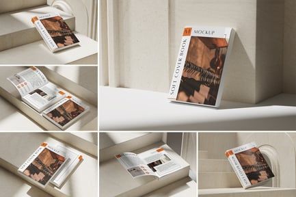 Soft Cover Book A4 Mockup