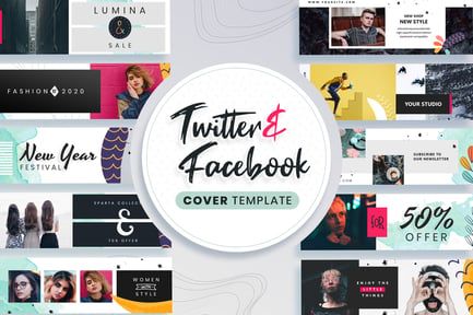 Facebook & Twitter Cover Templates