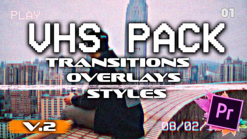 VHS Pack: effects, overlays, transitions v.2