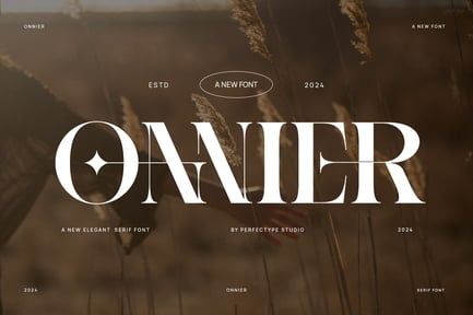 Onnier Elegant Ligature Serif Font Typeface