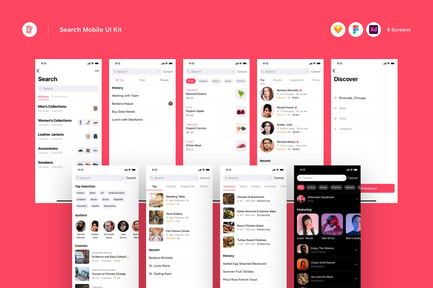 Search Mobile UI Kit