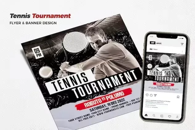 Tennis Tournament Flyer