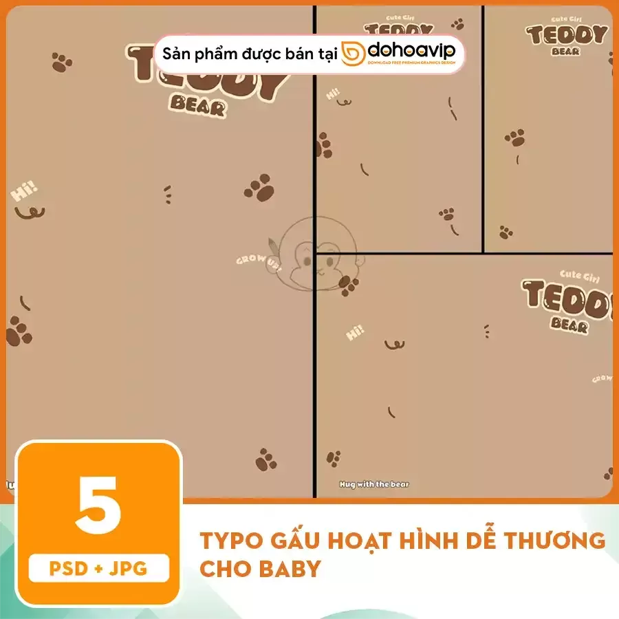 [VIP] Typo gấu hoạt hình dễ thương cho baby