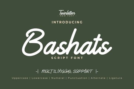 Bashats – Script Monoline Font