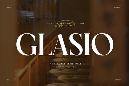 Glasio Elegant Serif Font Typeface