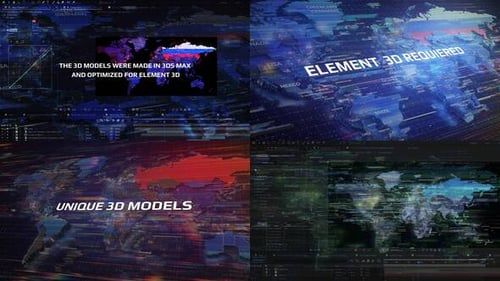 World Map For Element 3D