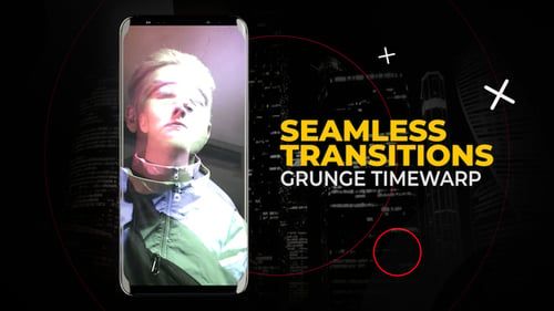 Vertical Grunge Timewarp Transitions