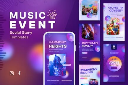 Music Event Story Templates