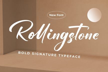 Rollingstone – Bold Signature Font