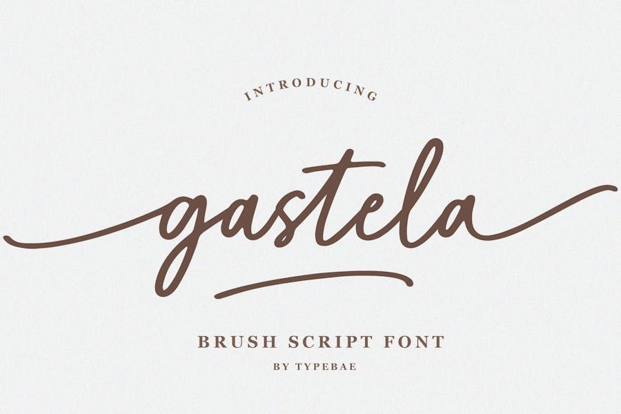 Gastela – Brush Script Font with Swash