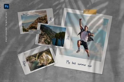 3 Polaroid Photo Templates