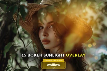 Soft Sunlight bokeh transparent PNG photo overlays