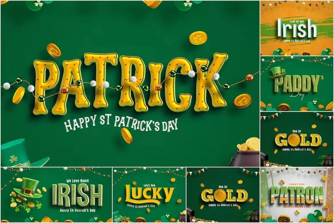 St. Patrick’s Day Text Effect Set