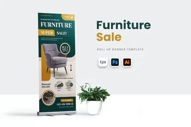 Furniture Sale Roll-Up Banner