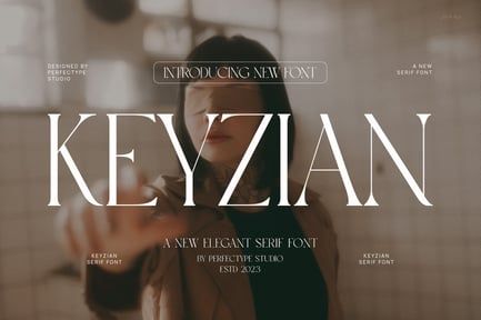 Keyzian Elegant Minimalist Serif Font Typeface