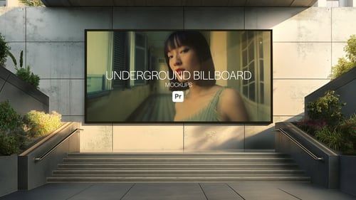 Underground Billboard Mockups for Premiere Pro