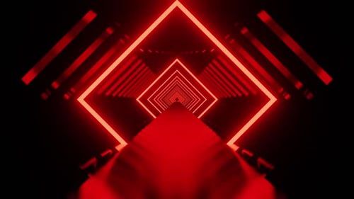 New Hell Red Rhombus Tunnel Background Vj Loop HD