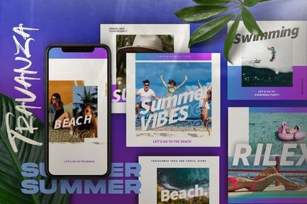 TRANSVANZA – Summer Social Media Template+Stories