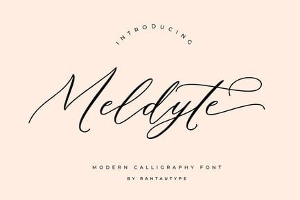 Meldyte Wedding Calligraphy Font