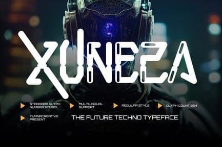 Xuneza – Futuristic Font