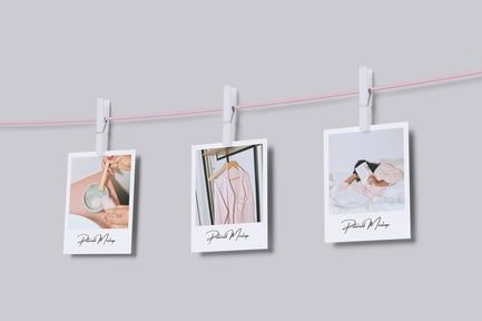 Polaroid Photo Display Mockup