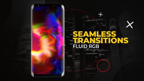 Vertical Fluid RGB Transitions | After Effects