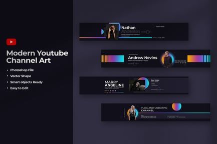 Modern Youtube Banner Template