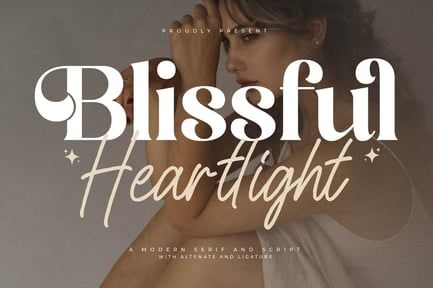 Blissful Heartlight Font Duo