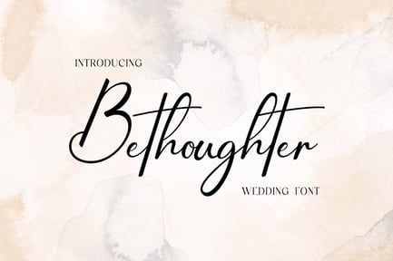 Bethoughter Script Wedding Font