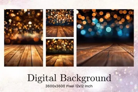 Bokeh Wedding Studio Backdrop Overlays