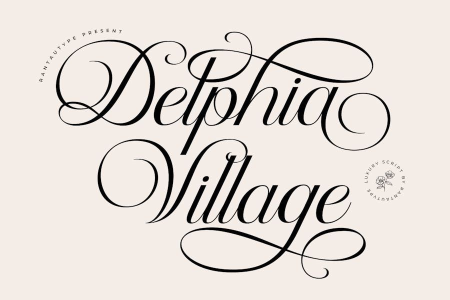 Delphia Village Script Font