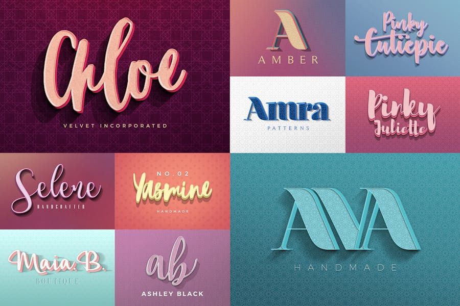 Feminine Colorful Text Effects