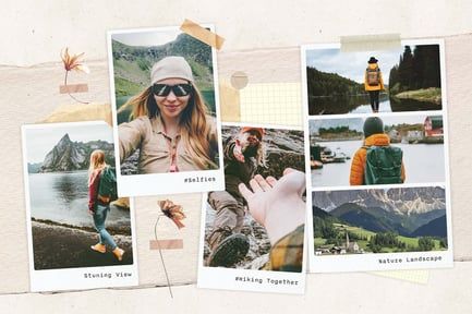 Photo Collage Mood Board Mockup