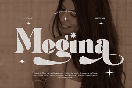 Megina Elegant Ligature Serif Font Typeface