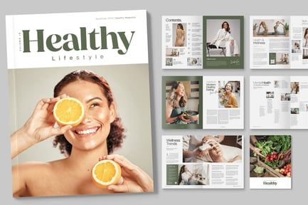 Healthy Lifestyle Magazine Template